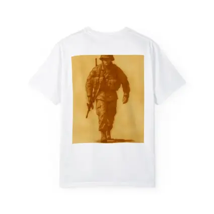 WWII Soldier Sketch Sepia Tone Art