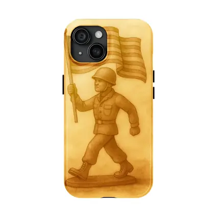 Toy Soldier Marching With American Flag