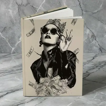 Queen Crown Sunglasses Money Rain Black White