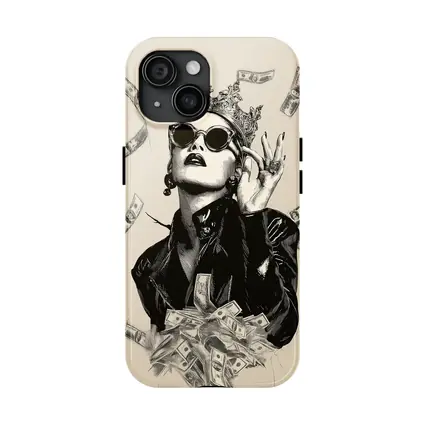 Queen Crown Sunglasses Money Rain Black White