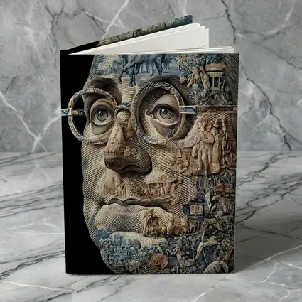 Engraved Portrait Face Currency Art Style