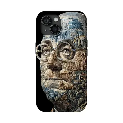 Engraved Portrait Face Currency Art Style