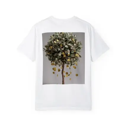 Money Tree Gold Coins Dollar Bills Art