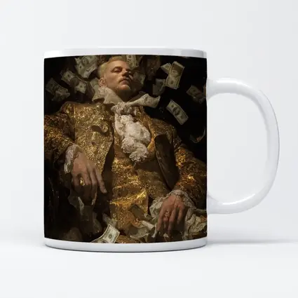 Baroque Man Reclining Surrounded By Money