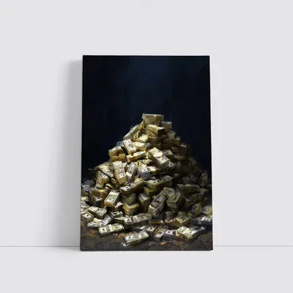 Massive Pile of Cash Money Dark Background