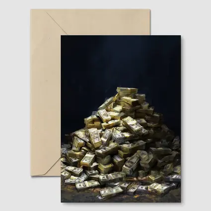 Massive Pile of Cash Money Dark Background