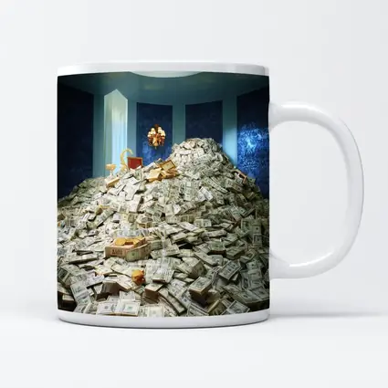 Massive Money Pile Luxury Blue Room