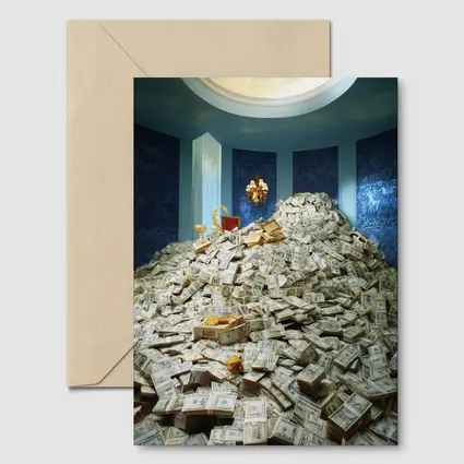 Massive Money Pile Luxury Blue Room