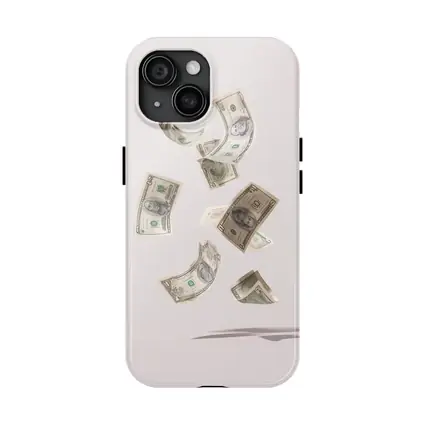 Falling Dollar Bills On Light Background