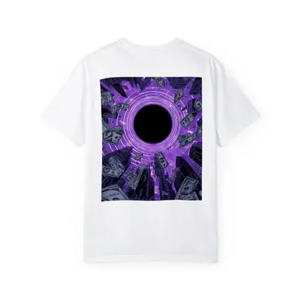 Purple Black Hole Money City Skyline