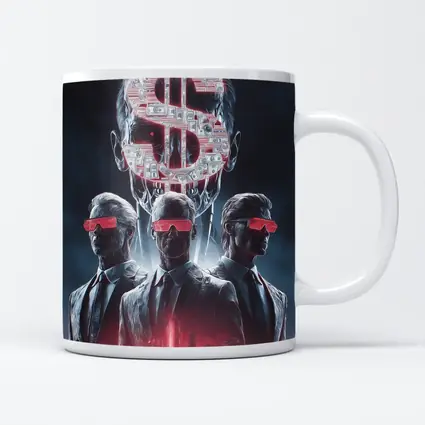 Men In Suits Dollar Sign Cyberpunk City