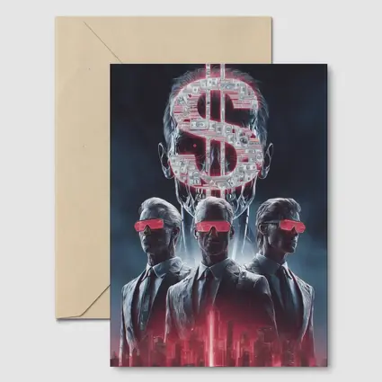 Men In Suits Dollar Sign Cyberpunk City