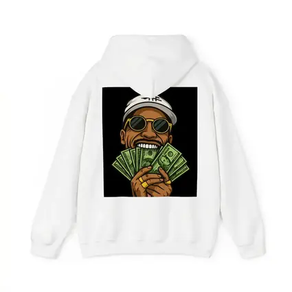 Cool Man Holding Cash Money Black Background