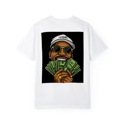 Cool Man Holding Cash Money Black Background
