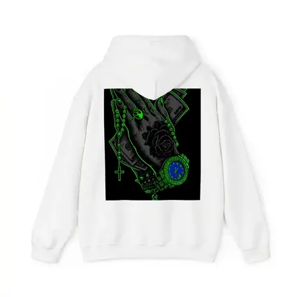 Praying Hands Money Rose Neon Green