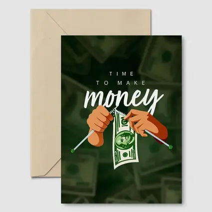 Time To Make Money Dollar Bill Art