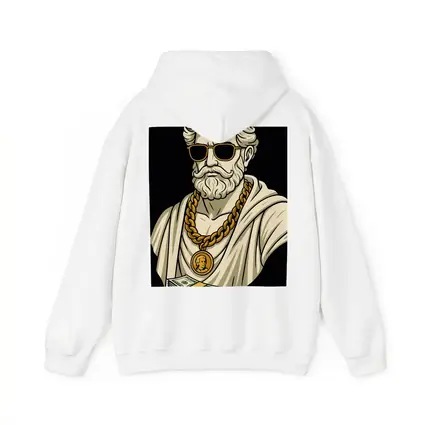 Greek Philosopher Bust Gold Chain Black Background