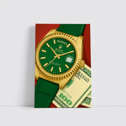 Rolex President Watch Green Dial Money Art