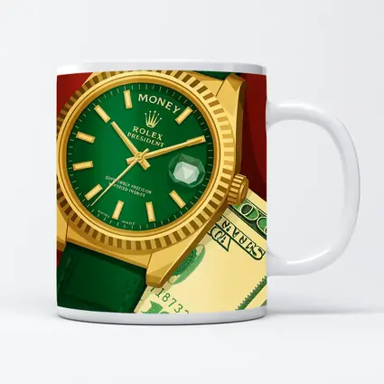 Rolex President Watch Green Dial Money Art