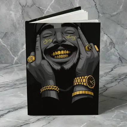 Hip Hop Artist Gold Grillz Dark Background