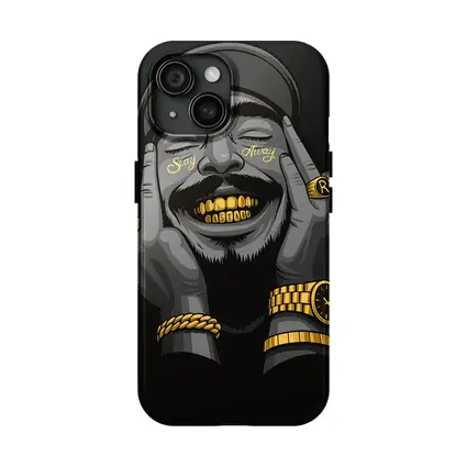 Hip Hop Artist Gold Grillz Dark Background