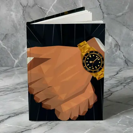 Gold Watch Low Poly Man Dark Suit