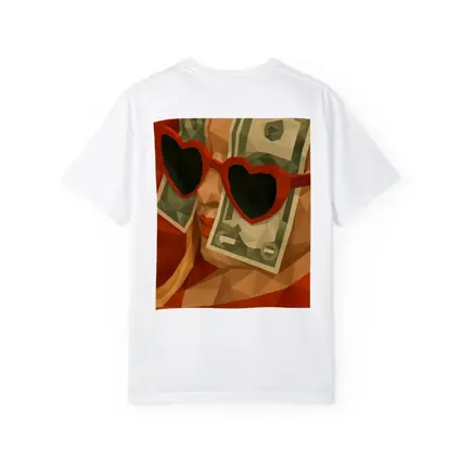 Woman Heart Sunglasses Dollar Bills Low Poly