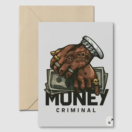 Money Criminal Tattooed Hand Gripping Cash
