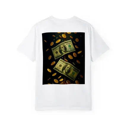 Dollar Bills Gold Coins Dark Background