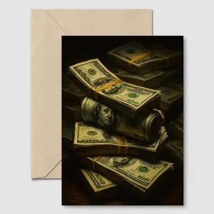 Stacked Hundred Dollar Bills Dark Background