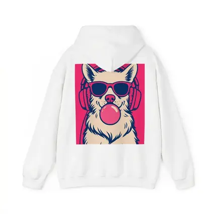 Cool Corgi Dog Bubblegum Sunglasses Pink Background
