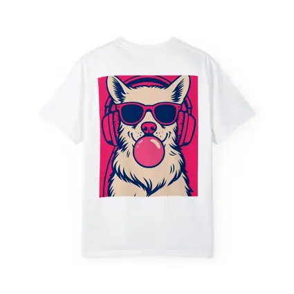 Cool Corgi Dog Bubblegum Sunglasses Pink Background
