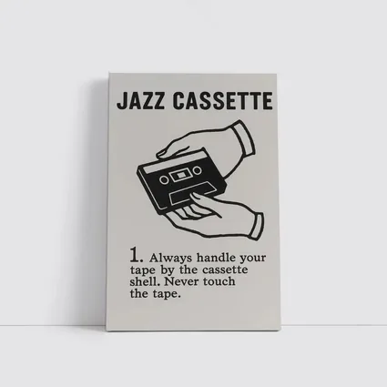 Jazz Cassette Tape Retro Instructional Art
