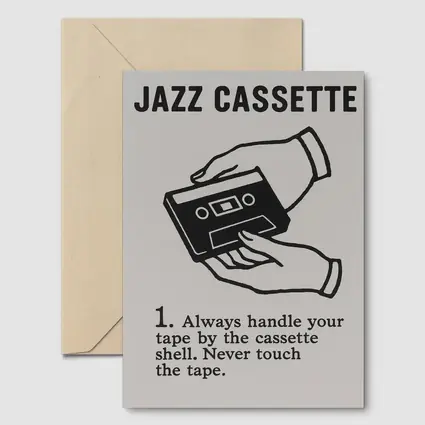 Jazz Cassette Tape Retro Instructional Art