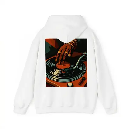 DJ Hand Scratching Vinyl Record Turntable Art