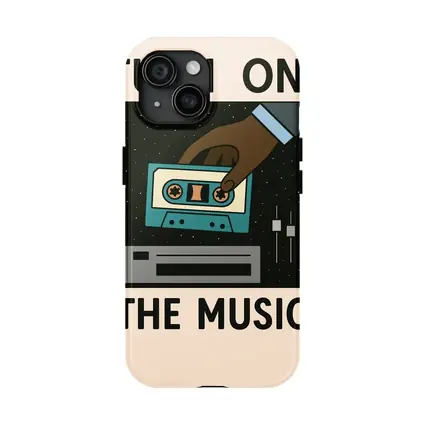 Turn On The Music Retro Cassette Tape Art
