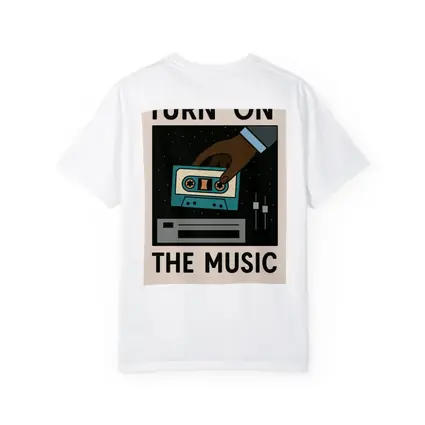 Turn On The Music Retro Cassette Tape Art