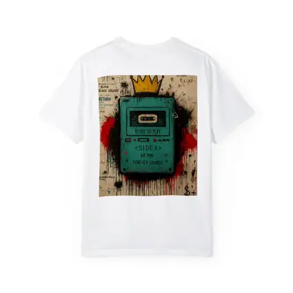 Teal Cassette Player Crown Graffiti Street Art