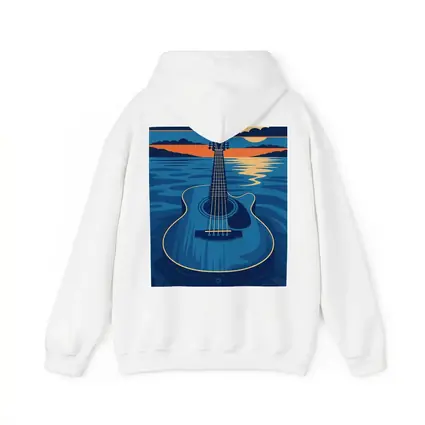 Acoustic Guitar Blue Ocean Moonlit Night