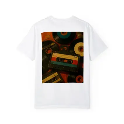 Retro Cassette Tapes Vinyl Records Oil Painting