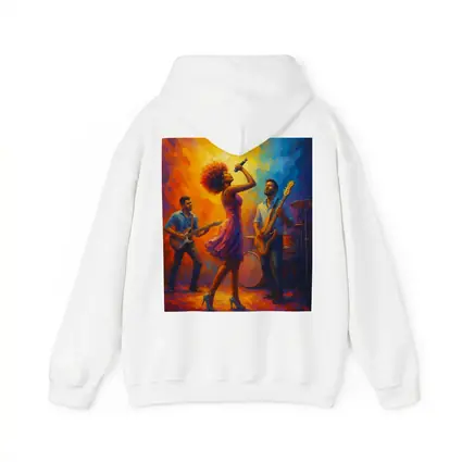 Live Band Performance Oil Painting Bold Colors
