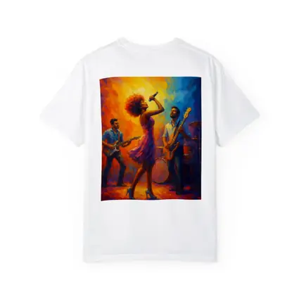 Live Band Performance Oil Painting Bold Colors