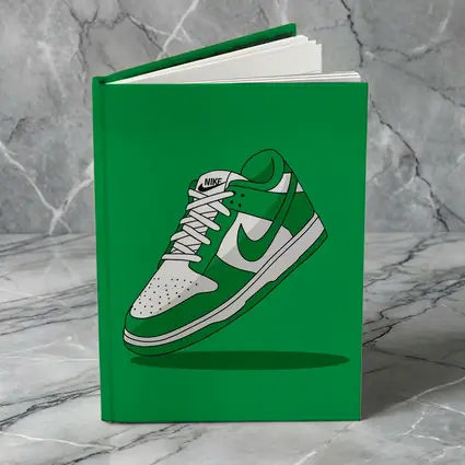Nike Dunk Low Green White Sneaker Art