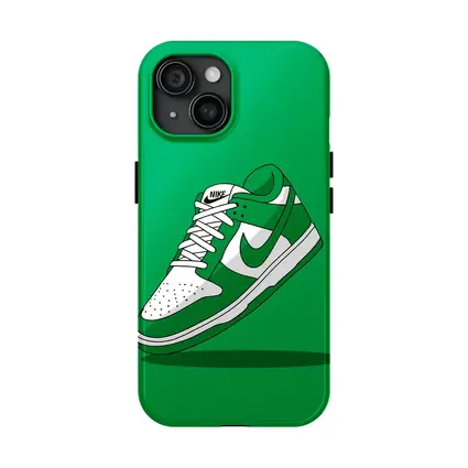 Nike Dunk Low Green White Sneaker Art