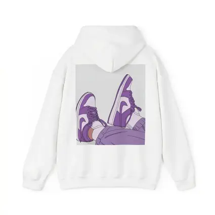 Purple Nike Air Jordan One Sneakers Illustration