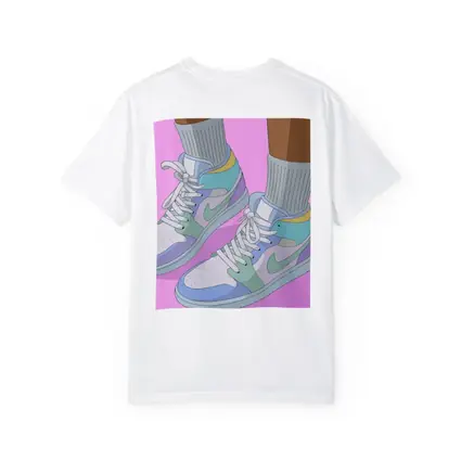 Pastel Jordan Sneakers Illustration Pink Background