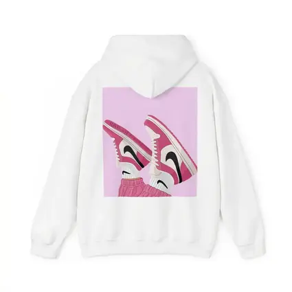 Pink Nike Air Jordan Sneakers Illustration
