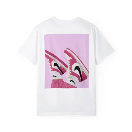 Pink Nike Air Jordan Sneakers Illustration