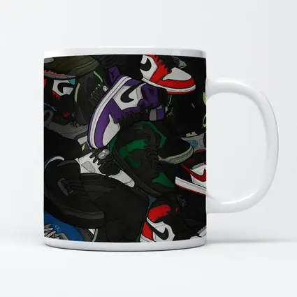 Air Jordan Sneakers Pile Cartoon Art