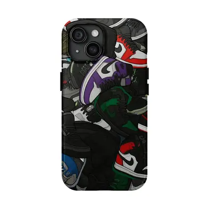 Air Jordan Sneakers Pile Cartoon Art